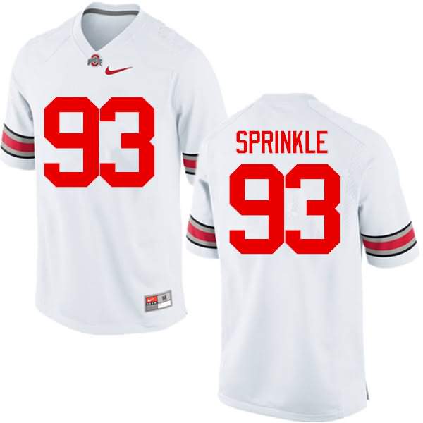Men's Nike Ohio State Buckeyes Tracy Sprinkle #93 White College Football Jersey Fashion BWV38Q1U