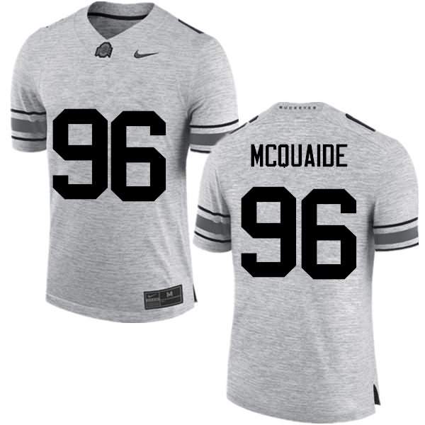 Men's Nike Ohio State Buckeyes Jake McQuaide #96 Gray College Football Jersey Special RJV37Q4A