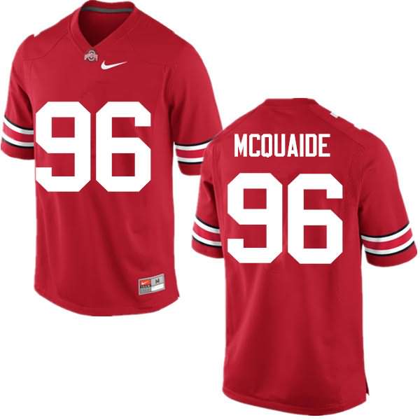 Men's Nike Ohio State Buckeyes Jake McQuaide #96 Red College Football Jersey Official ALF40Q3L