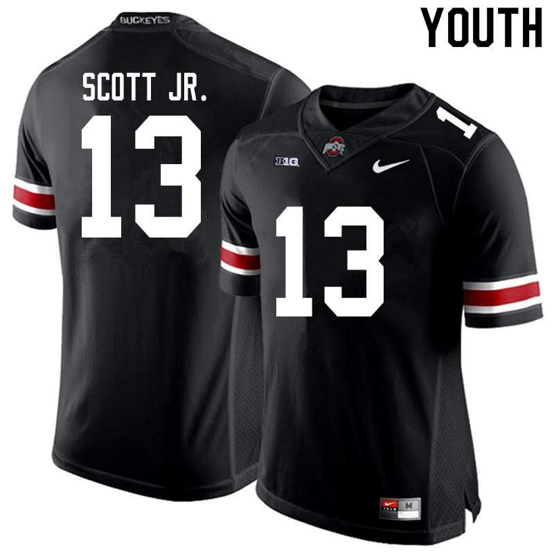 Youth Nike Ohio State Buckeyes Gee Scott Jr. #13 Black College Football Jersey New Year YAU56Q7R