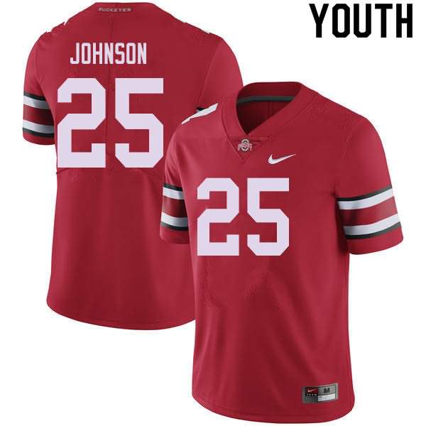 Youth Nike Ohio State Buckeyes Xavier Johnson #25 Red College Football Jersey Copuon ZGU13Q3V
