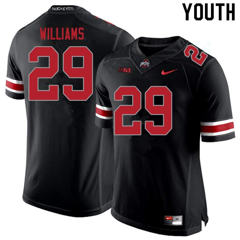 Youth Nike Ohio State Buckeyes Kourt Williams #29 Blackout College Football Jersey Lightweight CZD13Q2Z