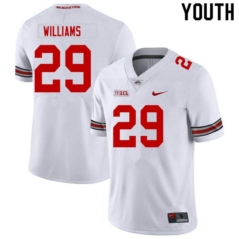 Youth Nike Ohio State Buckeyes Kourt Williams #29 White College Football Jersey High Quality ENX22Q4Q