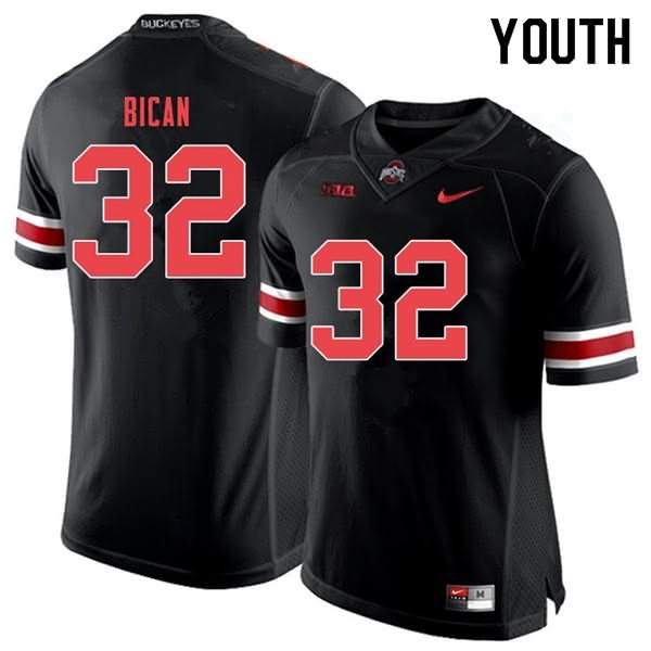 Youth Nike Ohio State Buckeyes Luciano Bican #32 Black Out College Football Jersey New Style ROY44Q7A