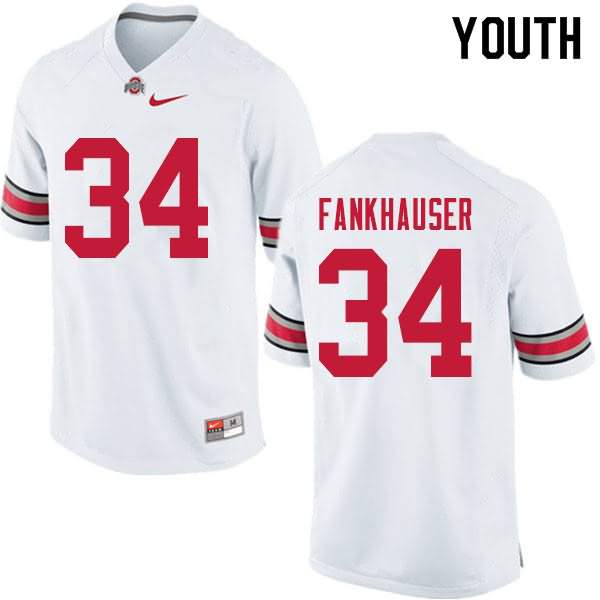 Youth Nike Ohio State Buckeyes Owen Fankhauser #34 White College Football Jersey Black Friday VEN68Q3G