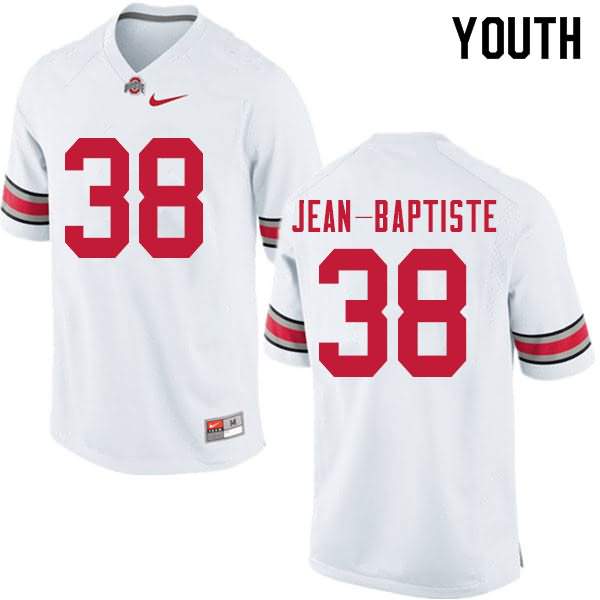 Youth Nike Ohio State Buckeyes Javontae Jean-Baptiste #38 White College Football Jersey For Sale QJL25Q4M