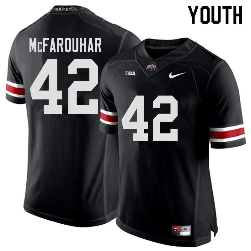 Youth Nike Ohio State Buckeyes Lloyd McFarquhar #42 Black College Football Jersey April PMZ44Q1N