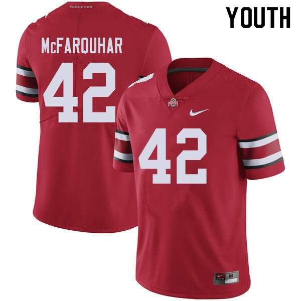 Youth Nike Ohio State Buckeyes Lloyd McFarquhar #42 Red College Football Jersey Fashion YTS45Q2G