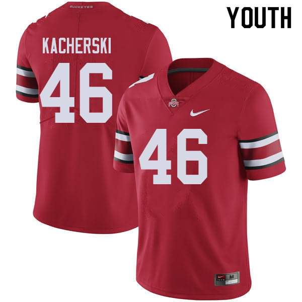 Youth Nike Ohio State Buckeyes Cade Kacherski #46 Red College Football Jersey Super Deals DNW47Q8E