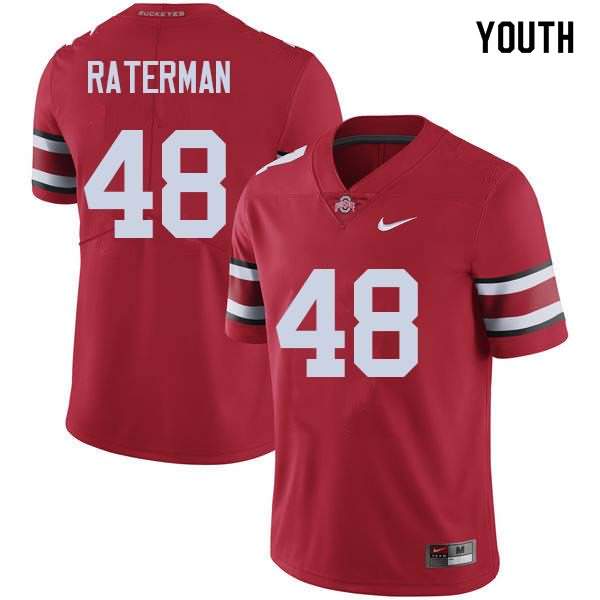 Youth Nike Ohio State Buckeyes Clay Raterman #48 Red College Football Jersey Supply WTW70Q8W