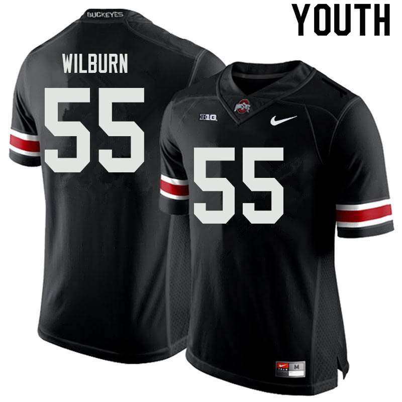 Youth Nike Ohio State Buckeyes Trayvon Wilburn #55 Black College Football Jersey January UBP44Q6F