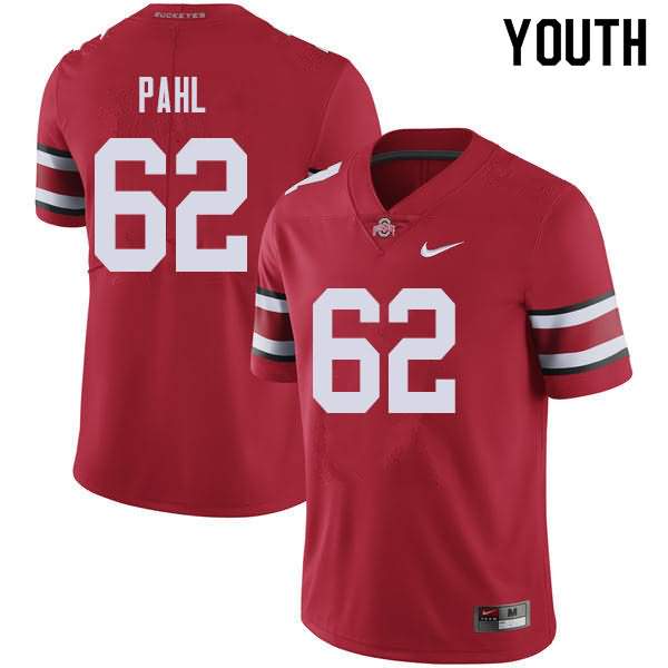 Youth Nike Ohio State Buckeyes Brandon Pahl #62 Red College Football Jersey Ventilation XFE85Q8C