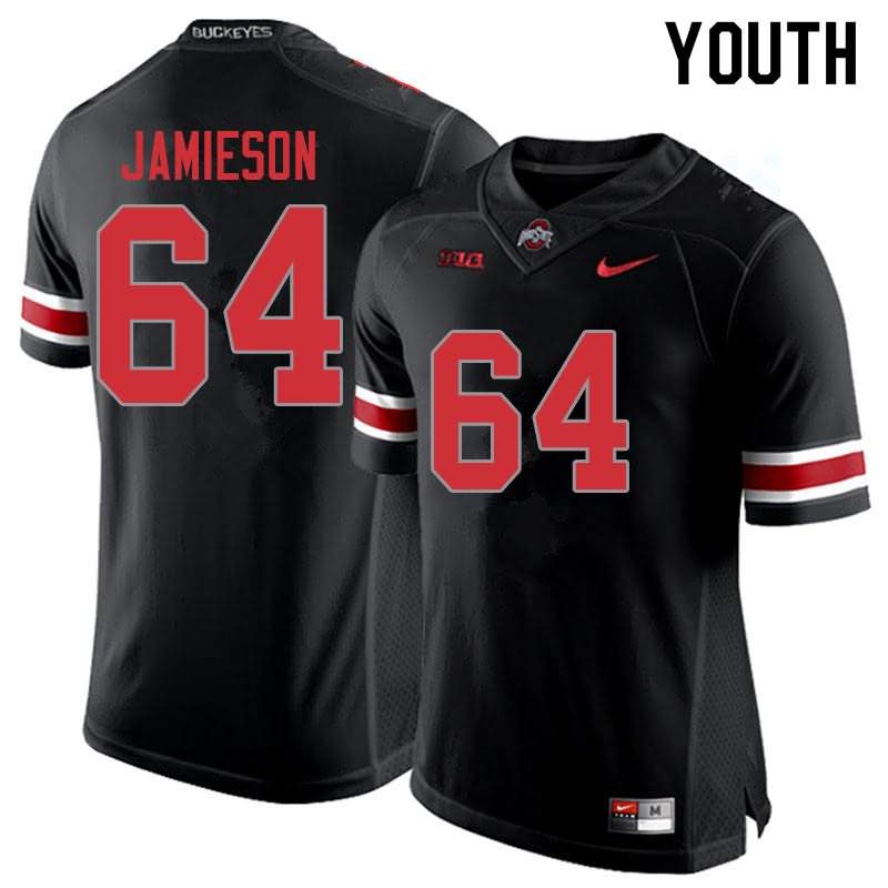 Youth Nike Ohio State Buckeyes Jack Jamieson #64 Blackout College Football Jersey Breathable QQL55Q3Z