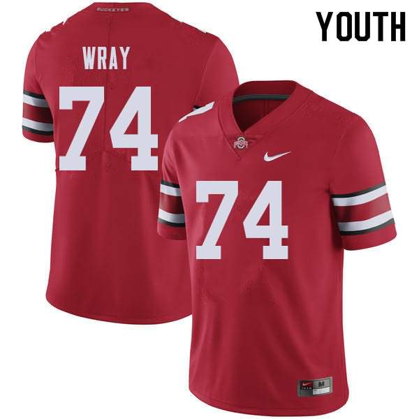 Youth Nike Ohio State Buckeyes Max Wray #74 Red College Football Jersey OG SVL84Q2W