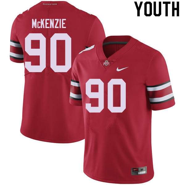 Youth Nike Ohio State Buckeyes Jaden McKenzie #90 Red College Football Jersey Special UOD51Q3T