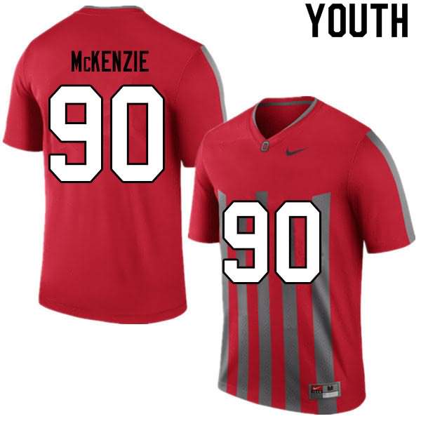Youth Nike Ohio State Buckeyes Jaden McKenzie #90 Retro College Football Jersey Athletic JDI53Q1L