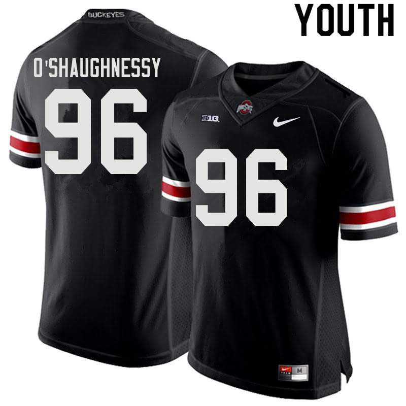 Youth Nike Ohio State Buckeyes Michael O'Shaughnessy #96 Black College Football Jersey April RLV46Q0H