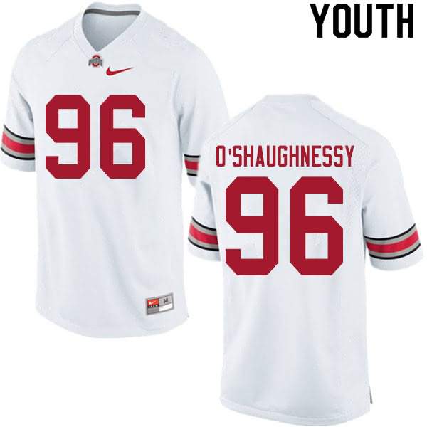Youth Nike Ohio State Buckeyes Michael O'Shaughnessy #96 White College Football Jersey August SWW28Q7S