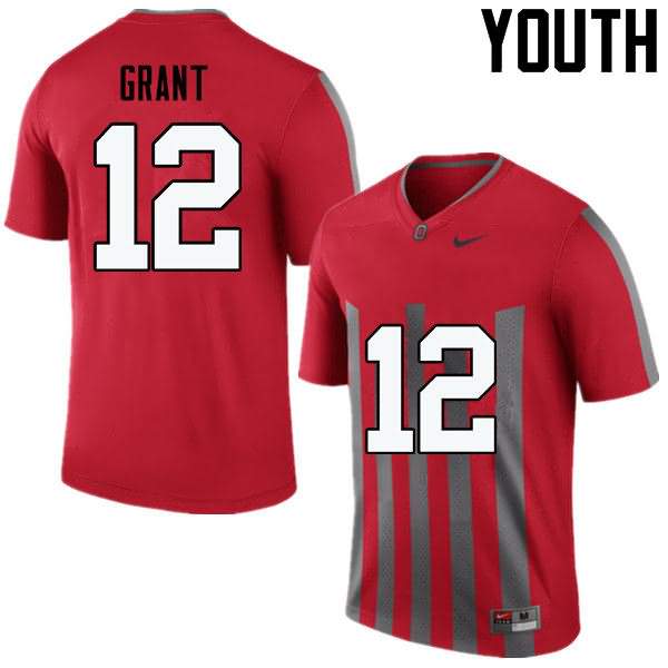 Youth Nike Ohio State Buckeyes Doran Grant #12 Throwback College Football Jersey Stability AYY46Q5Y