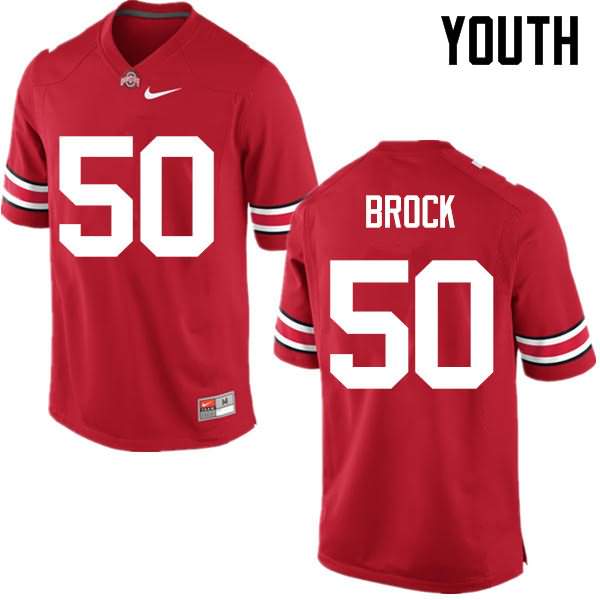 Youth Nike Ohio State Buckeyes Nathan Brock #50 Red College Football Jersey New Year XEZ62Q4R