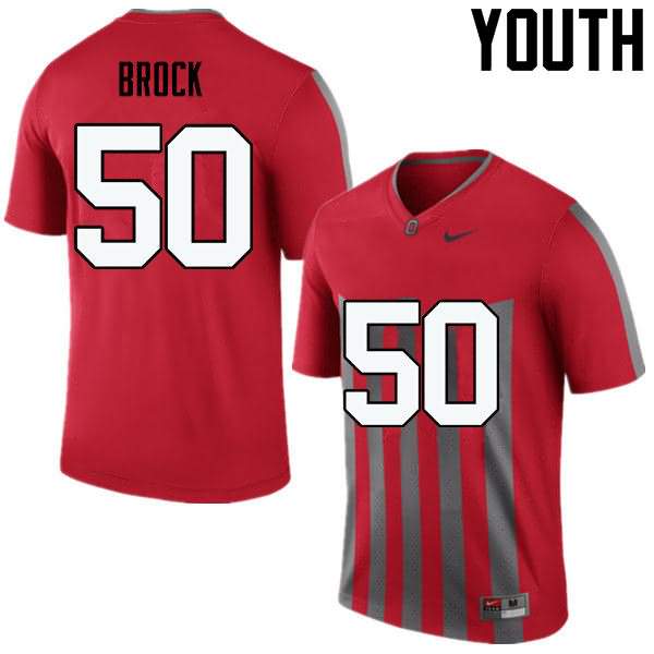 Youth Nike Ohio State Buckeyes Nathan Brock #50 Throwback College Football Jersey Restock LIG24Q2F