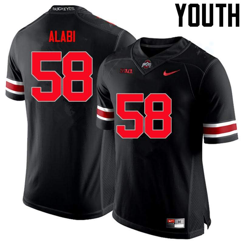 Youth Nike Ohio State Buckeyes Joshua Alabi #58 Black College Limited Football Jersey Top Quality ZJP40Q3Z