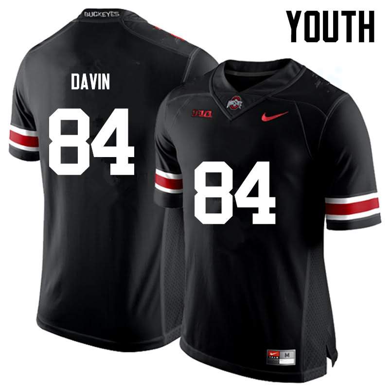 Youth Nike Ohio State Buckeyes Brock Davin #84 Black College Football Jersey Stability FFJ54Q2E