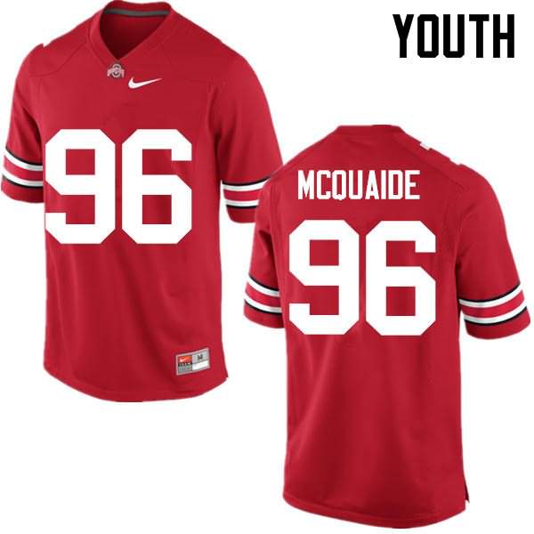 Youth Nike Ohio State Buckeyes Jake McQuaide #96 Red College Football Jersey Lifestyle QPV25Q6R