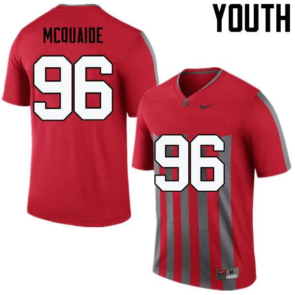 Youth Nike Ohio State Buckeyes Jake McQuaide #96 Throwback College Football Jersey July JBI57Q7V
